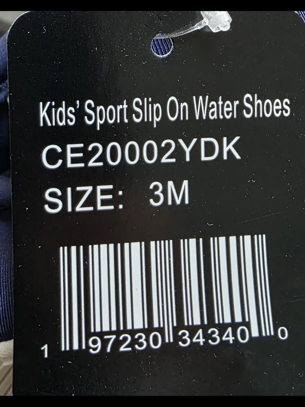 NWT Lands' End Youth Boys Navy Slip-On Water Sneakers (Sz:3M)